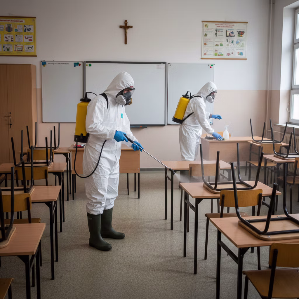 Zespół Bestclean24 w Świnoujściu podczas sprzątania po zgonach