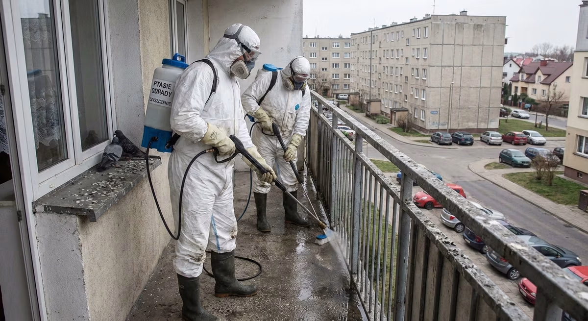 Ekipa Bestclean24 wykonująca sprzątanie po zalaniu w Bytomiu