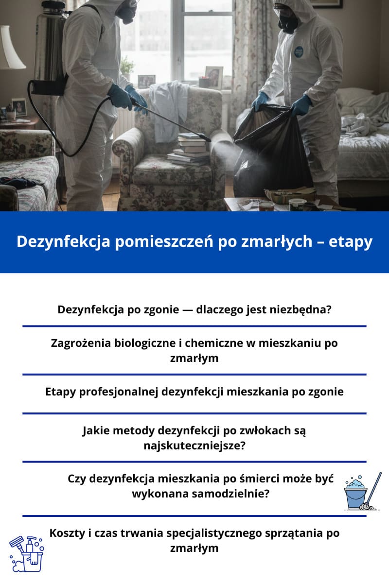 Dezynfekcja pomieszczen po zgonie