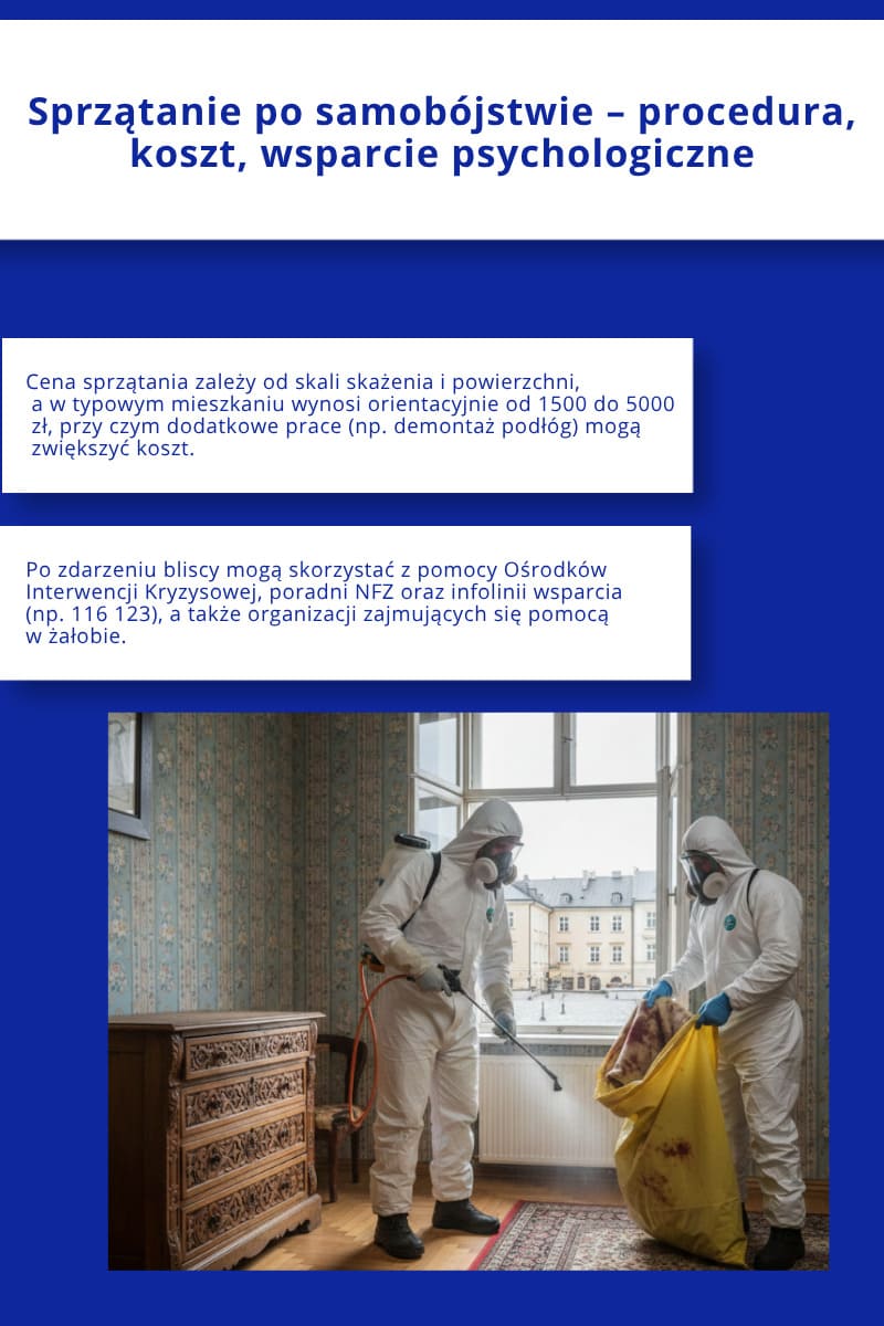 Sprzątanie po samobójstwie  cena