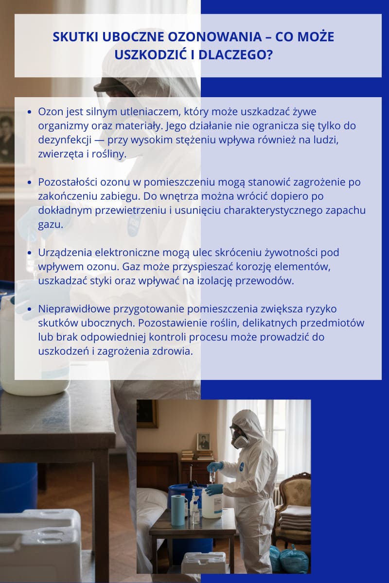 Skutki uboczne ozonowania – co może uszkodzić i dlaczego