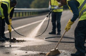 Sprzątanie po wypadku drogowym – kto sprząta i ile trwa