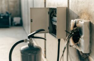 Pożar instalacji elektrycznej – co robić i czym wolno gasić